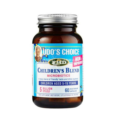 Udos Choice Childrens Blend Microbiotics 60 Capsules – to support a healthy digestive system