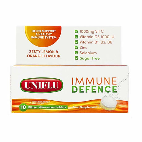 Uniflu Immune Defence Effervescent Tablets 10 Pack – key nutrients to support a healthy immune system