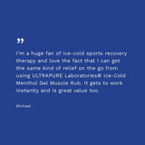 Ultrapure Sports Recovery Ice-Cold Menthol Gel 100ml