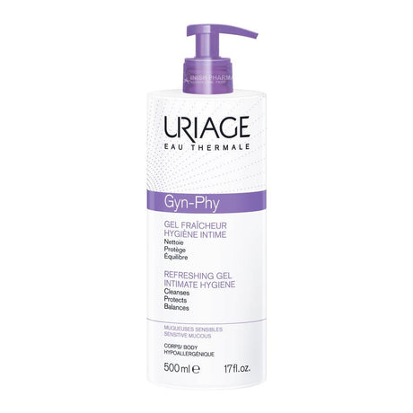 Uriage Gyn-Phy Refreshing Gel Intimate Hygiene 500ml – for gentle, everyday feminine health and hygiene
