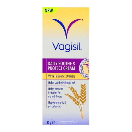 Vagisil Daily Soothe & Protect Oatmeal Cream 30g – for gentle, everyday feminine health and hygiene
