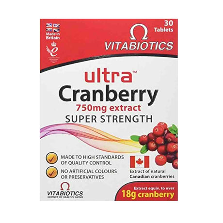 Vitabiotics Ultra Cranberry 30 Tablets – a daily multivitamin for complete nutritional support