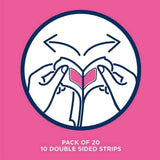 Veet Facial Wax Strips with Easy-Gel For Normal Skin 20 Pack