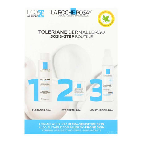 La Roche Posay Toleriane Dermallergo SOS 3-Step Routine – moisturises and protects skin daily