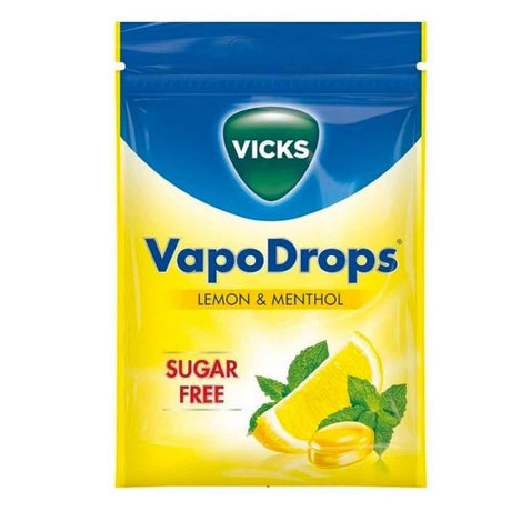 Vicks VapoDrops Sugar Free Lemon & Methol – for sore throat
