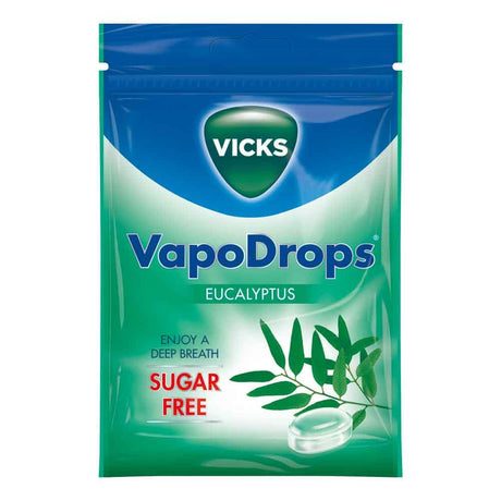 Vicks VapoDrops Sugar Free Eucalyptus – for sore throat