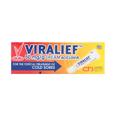 Viralief Aciclovir 50mg/g Cold Sore Cream 2g – treats and heals cold sores fast