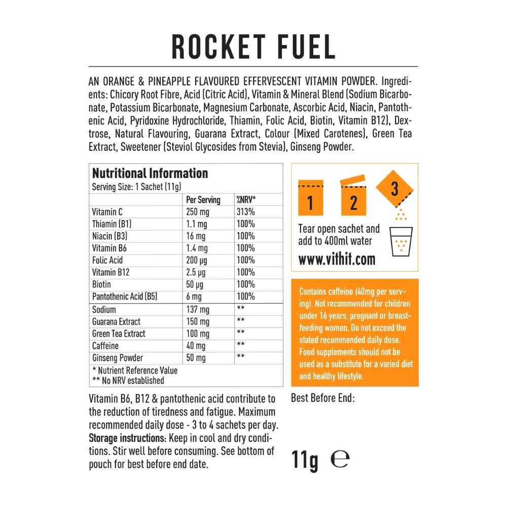 Vit-Hit Rocket Fuel Effervescent Orange & Pineapple 14 Sachets