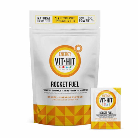 Vit-Hit Rocket Fuel Effervescent Orange & Pineapple 14 Sachets – vitamins and minerals to support energy and wellbeing