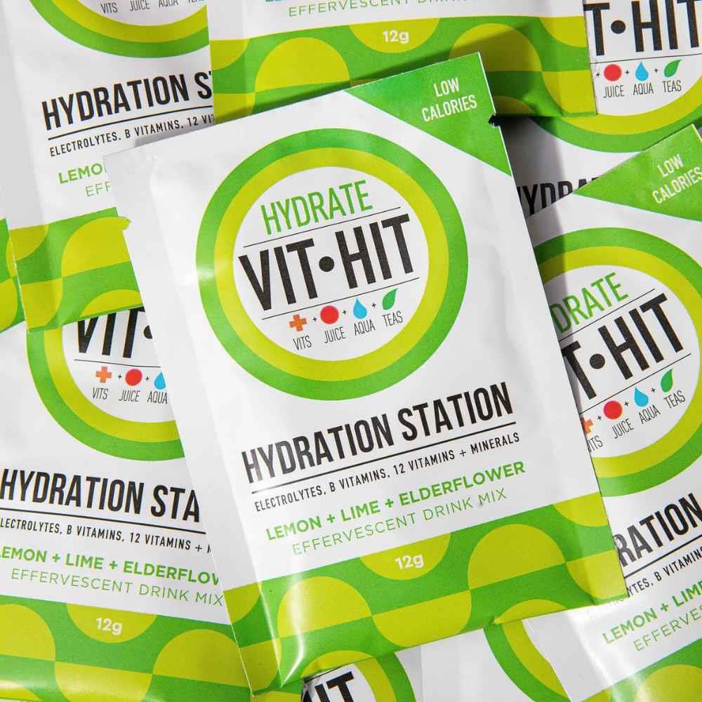 Vit-Hit Hydration Station Effervescent Lemon Lime & Elderflower 14 Sachets