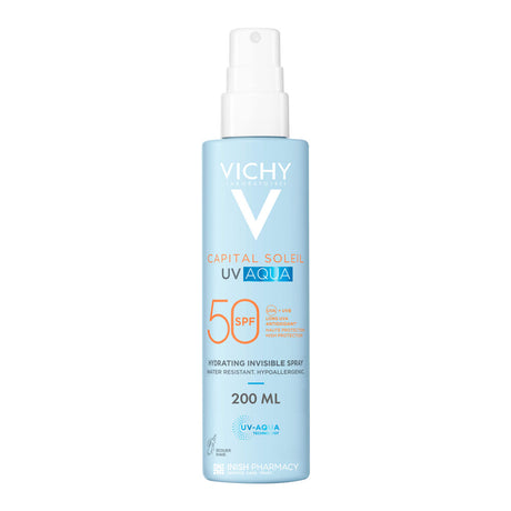 Vichy Capital Soleil UV Aqua Spray Invisible Hydratant SPF50 200ml – broad-spectrum SPF for daily sun protection
