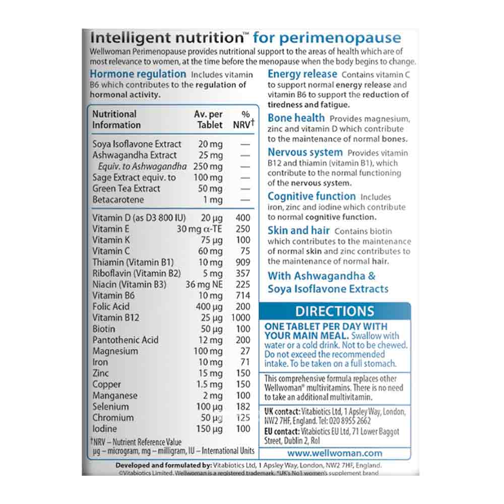 Vitabiotics Wellwoman Perimenopause 30 Pack