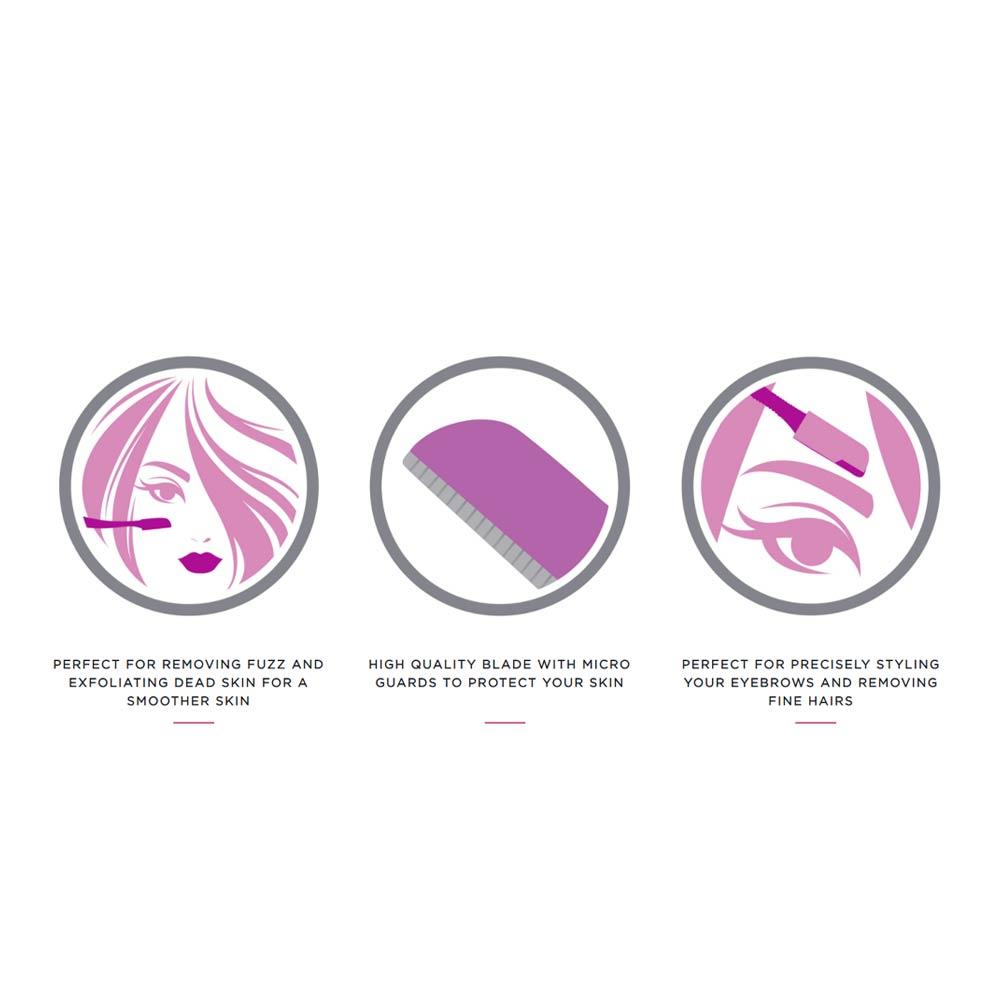 Wilkinson Sword Perfect Finish Eyebrow Styling & Facial Shaving Razors 3 Pack