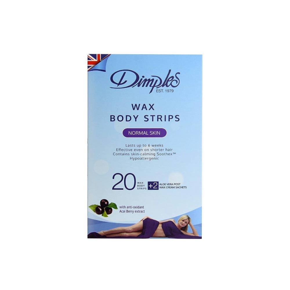 Dimples Wax Body Wax Strips Normal Skin 20 Pack