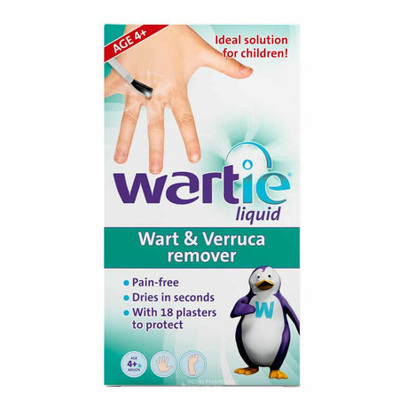 Wartie Liquid Wart & Verruca Remover 5ml – effectively treats and removes warts and verrucas