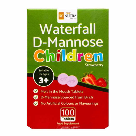 Waterfall D-Mannose Children Strawberry Melts 100 Tablets – to support everyday health and wellbeing