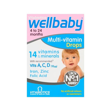 Vitabiotics Wellbaby Multivitamin Drops 30ml – a daily multivitamin for complete nutritional support