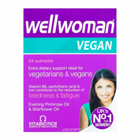 Vitabiotics Wellwoman Vegan 60 Tablets – a daily multivitamin tailored for women's health