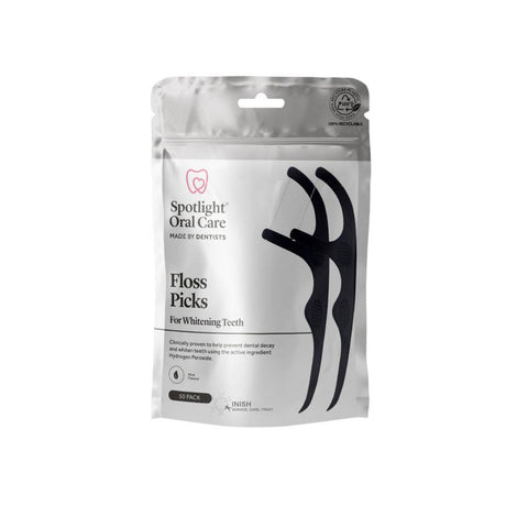 Spotlight Oral Care Floss Picks For Whitening Teeth 50 Pack – whitens teeth for a brighter smile