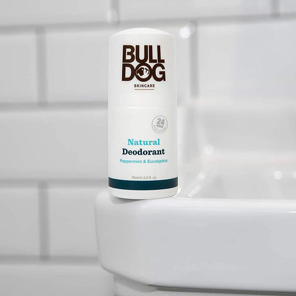 Bulldog Natural Deodorant Roll On Peppermint & Eucalyptus 75ml