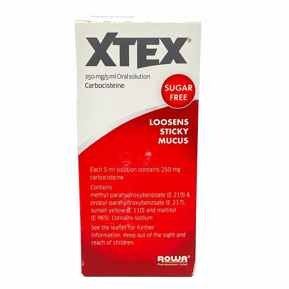 Xtex Carbocisteine 250mg/5ml Oral Solution Sugar Free 200ml