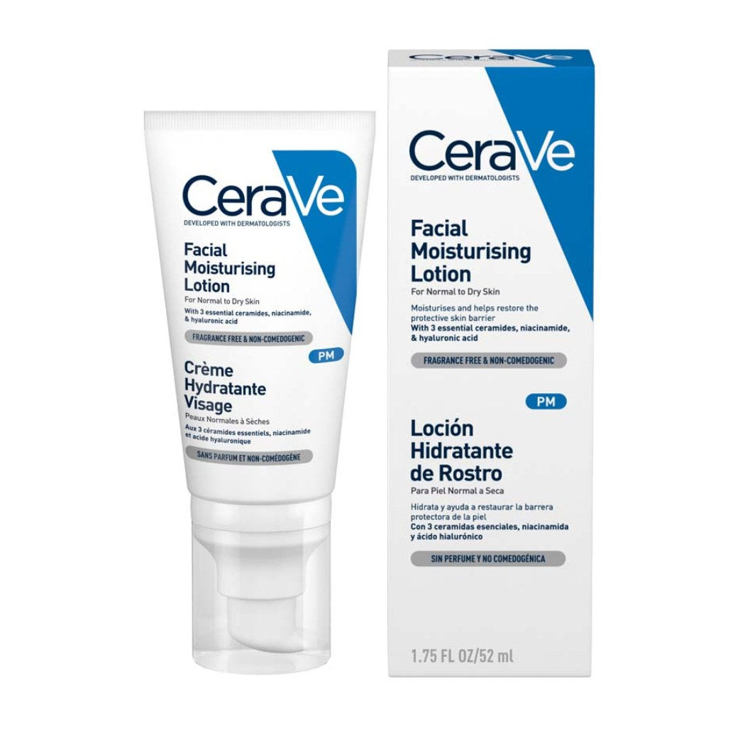 CeraVe PM Facial Moisturising Lotion 52ml – moisturises and protects skin daily