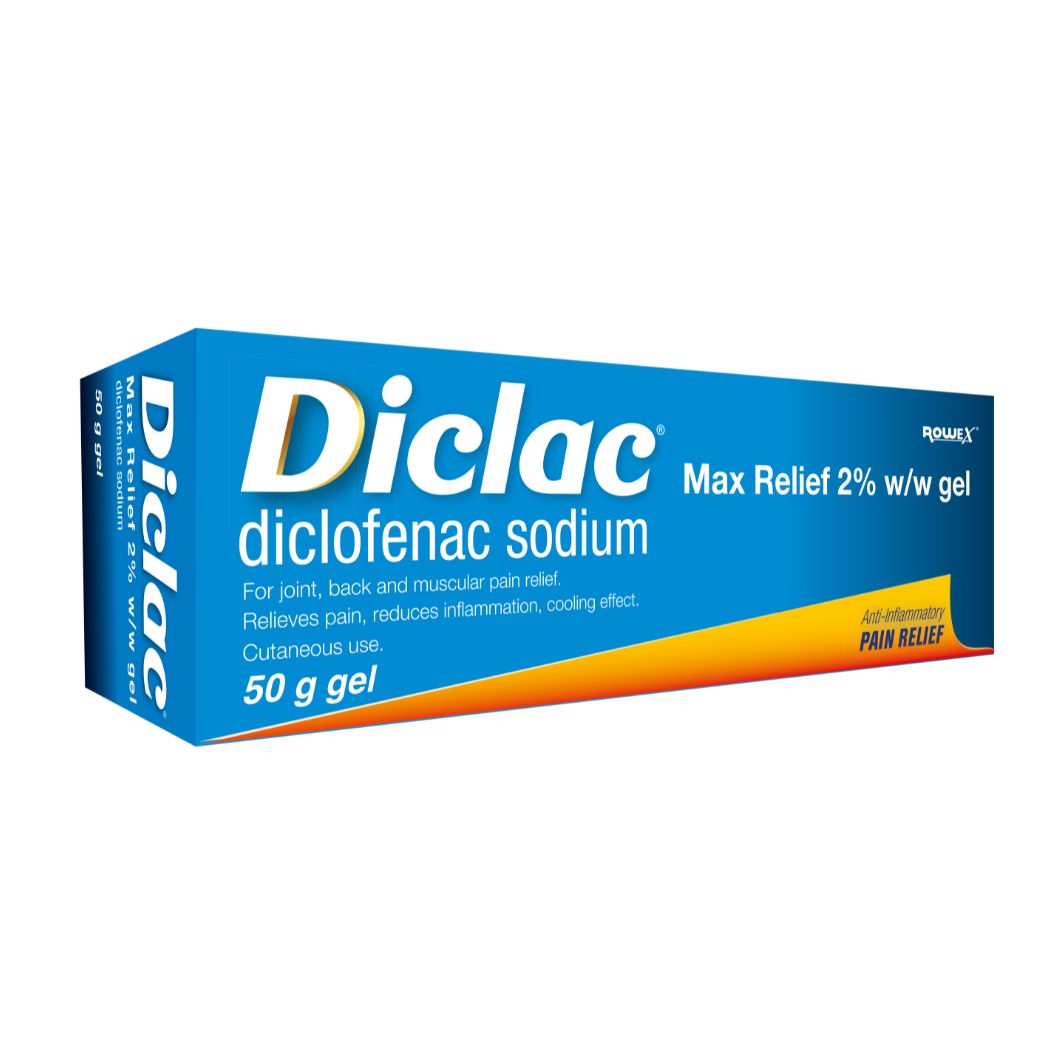 Diclac Max Relief Diclofenac 2% Pain Relief Gel 50g – provides effective pain relief