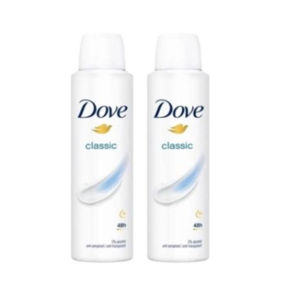 Dove Classic Anti-Perspirant Spray 150ml Twin Pack