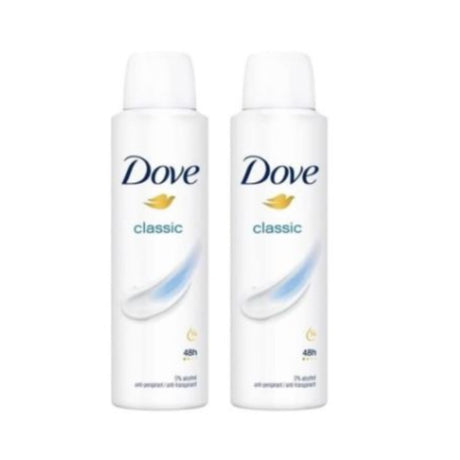 Dove Classic Anti-Perspirant Spray 150ml Twin Pack
