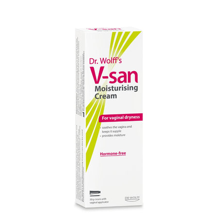 Dr Wolff's V-San Moisturising Cream For Vaginal Dryness 50g – a clinically tested vaginal treatment