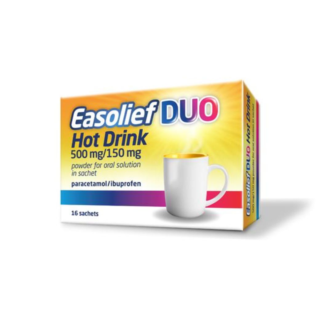 Easolief Duo Hot Drink 500mg/150mg 16 Sachets
