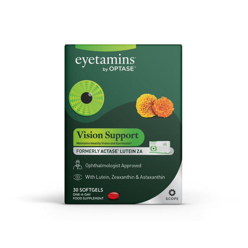 Optase Eyetamins Vision Support 30 Softgels – lutein and zeaxanthin to support healthy vision