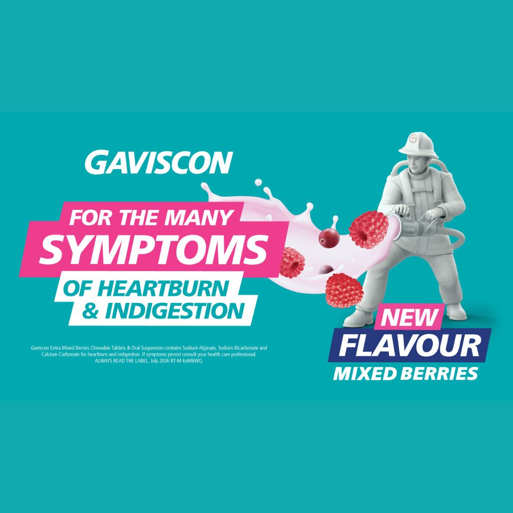 Gaviscon Extra Mixed Berries Chewable Tablets