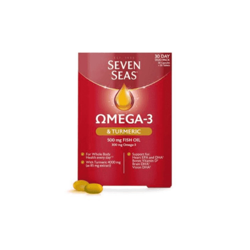 Seven Seas Omega 3 & Turmeric 30 Caps + 30 Tabs Duo Pack